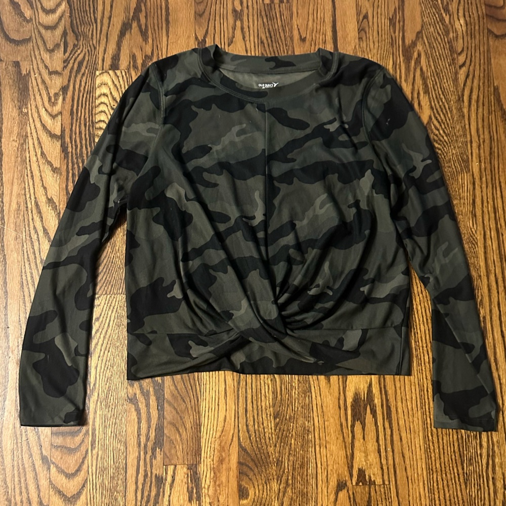 Camouflage Long Sleeve Top